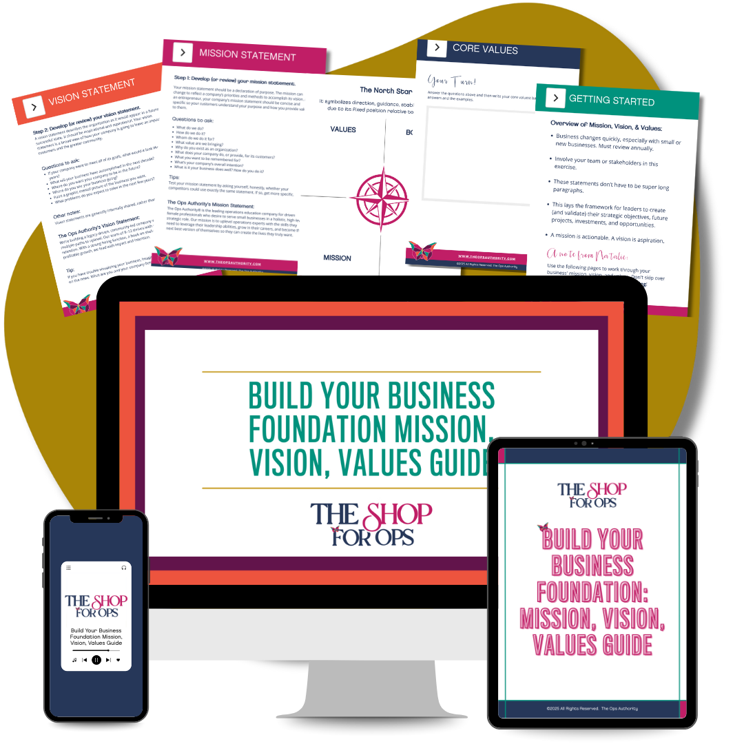 Build Your Business Foundation: Mission, Vision, Values Guide