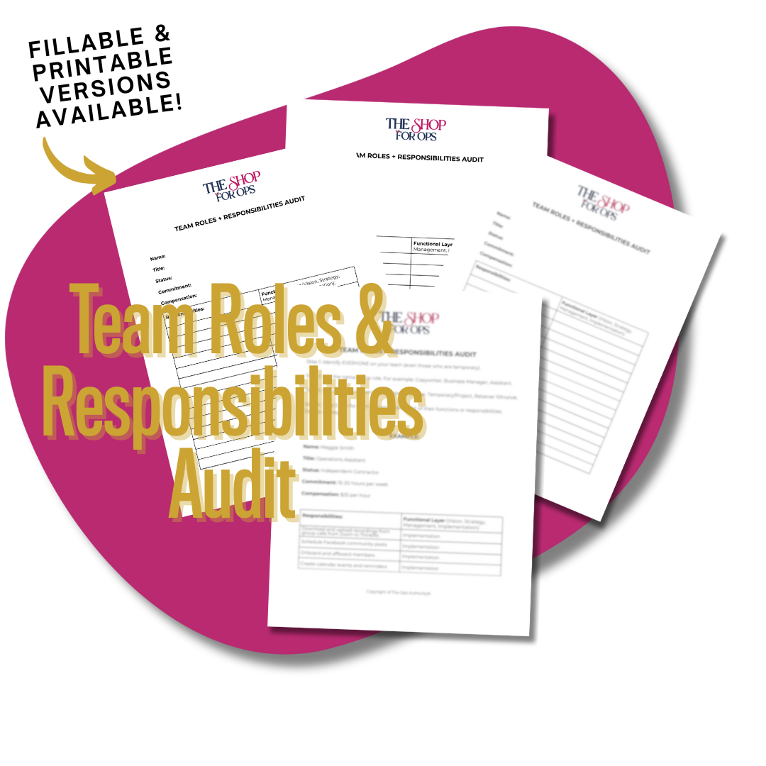 Team Roles + Responsibilities Audit
