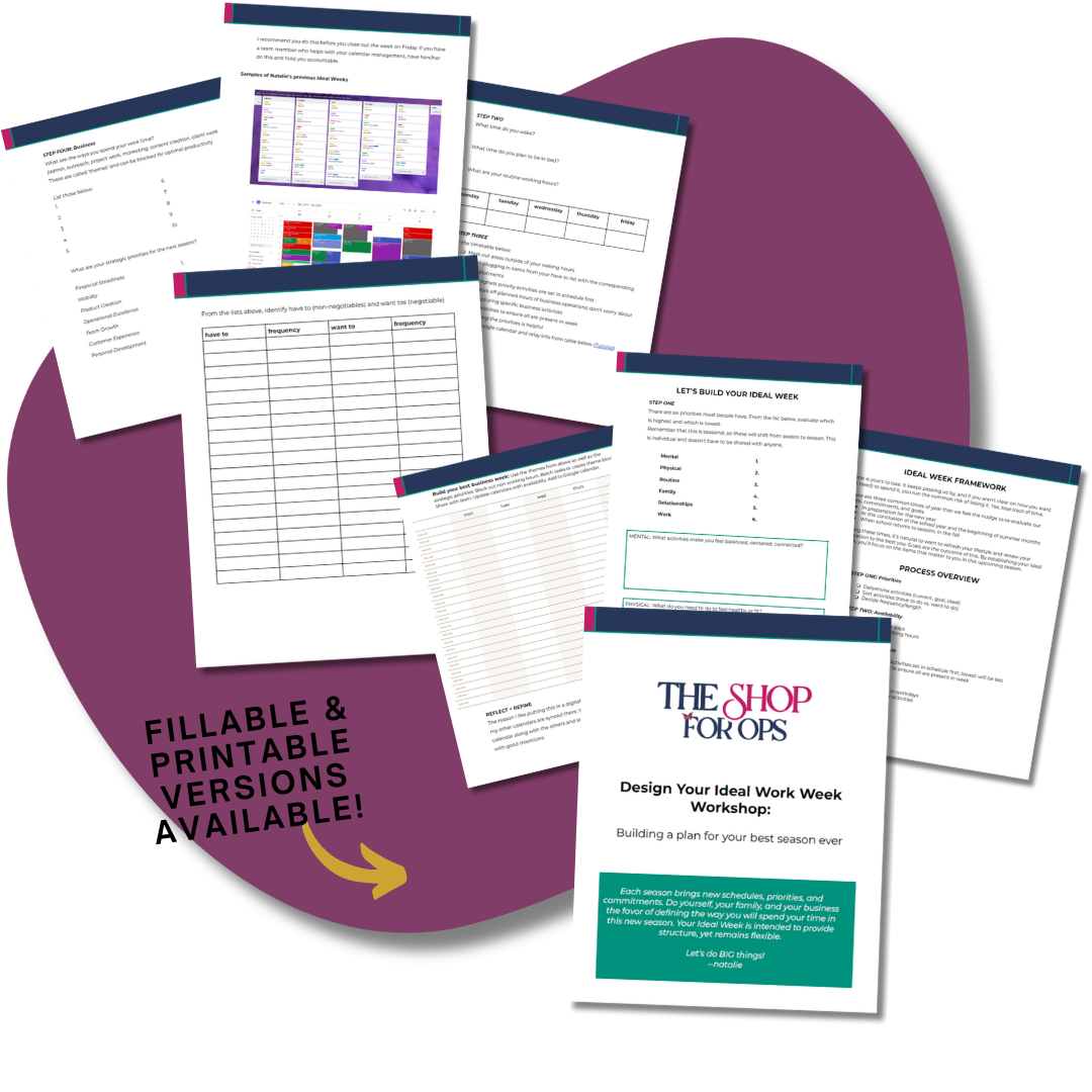 Design Your Ideal Work Week Workshop