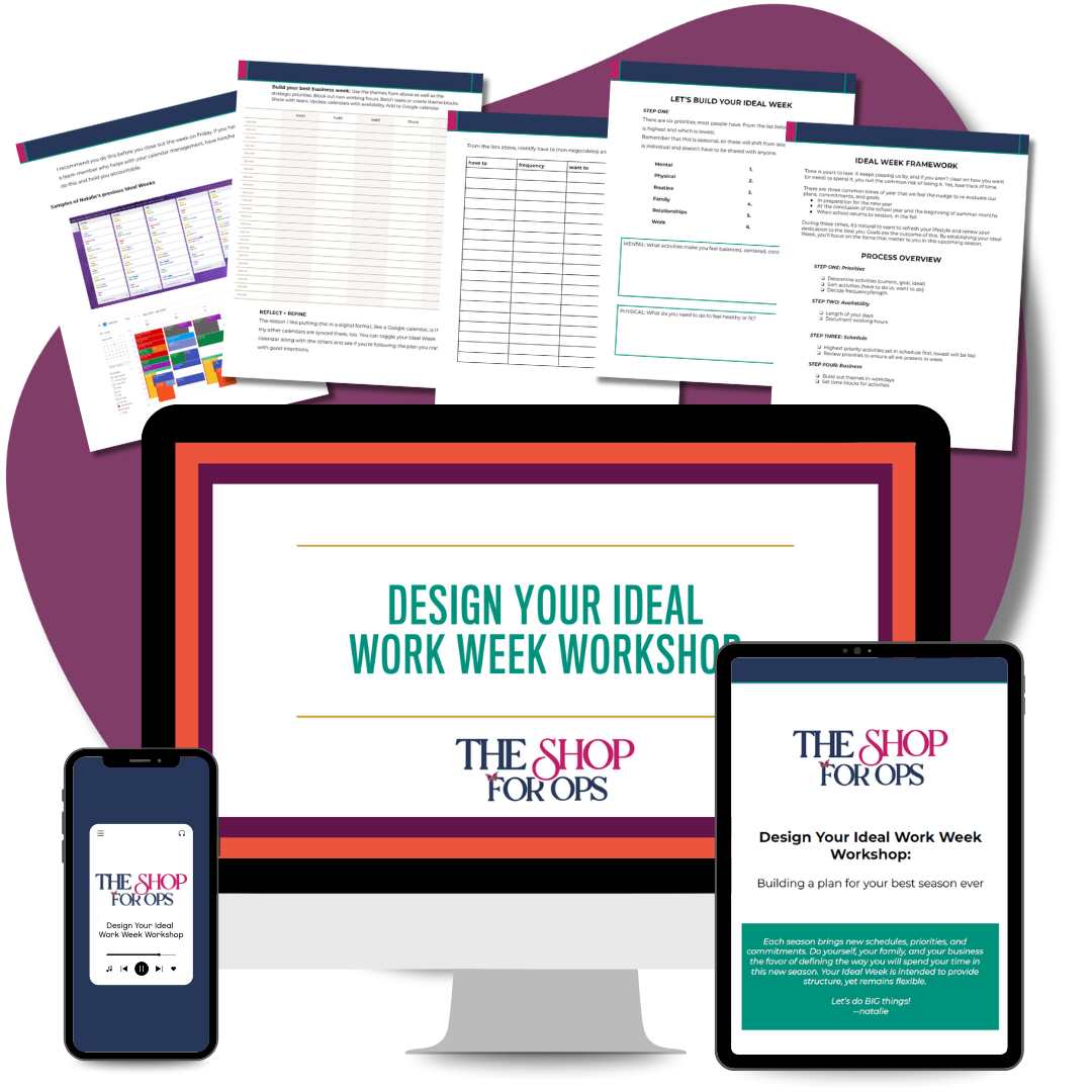 Design Your Ideal Work Week Workshop