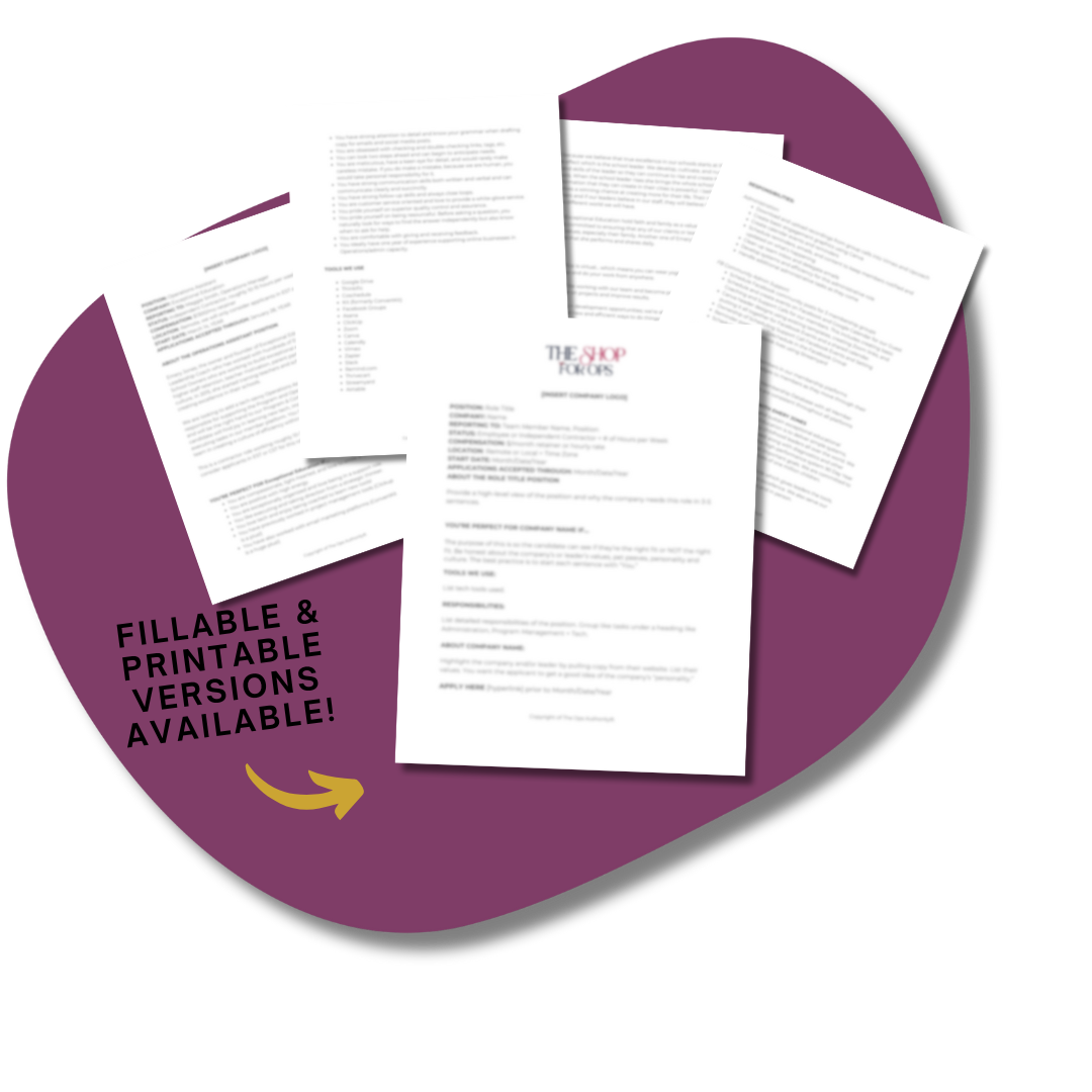 Job Description Template