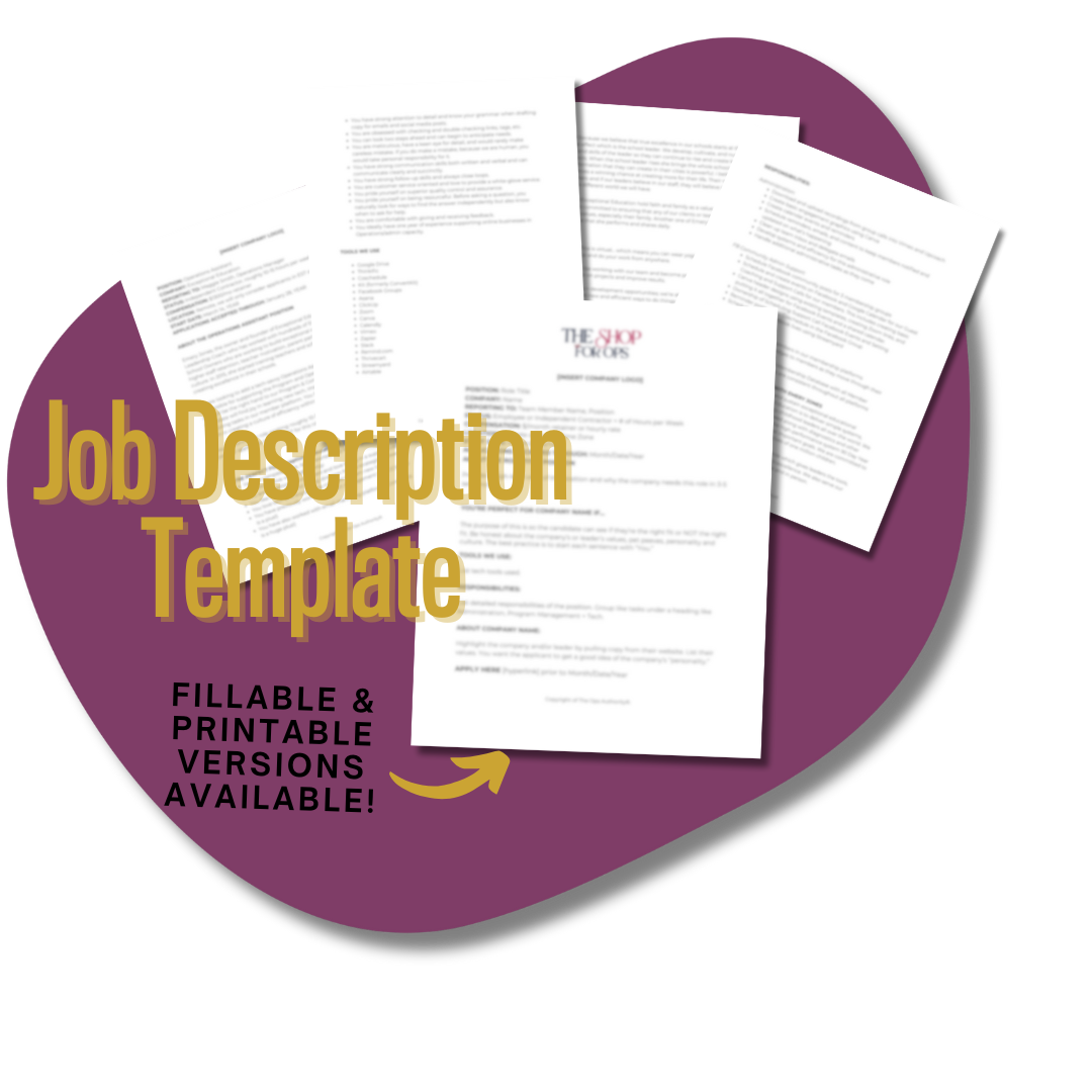 Job Description Template