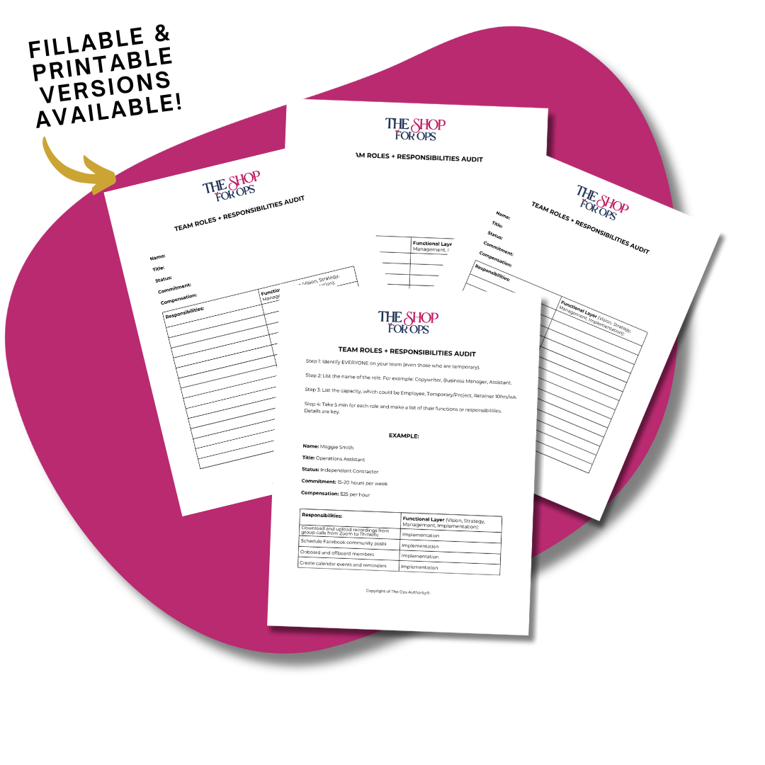 Team Roles + Responsibilities Audit