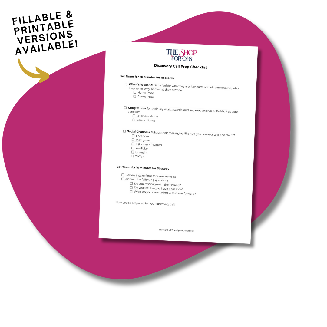 Discovery Call Prep Checklist