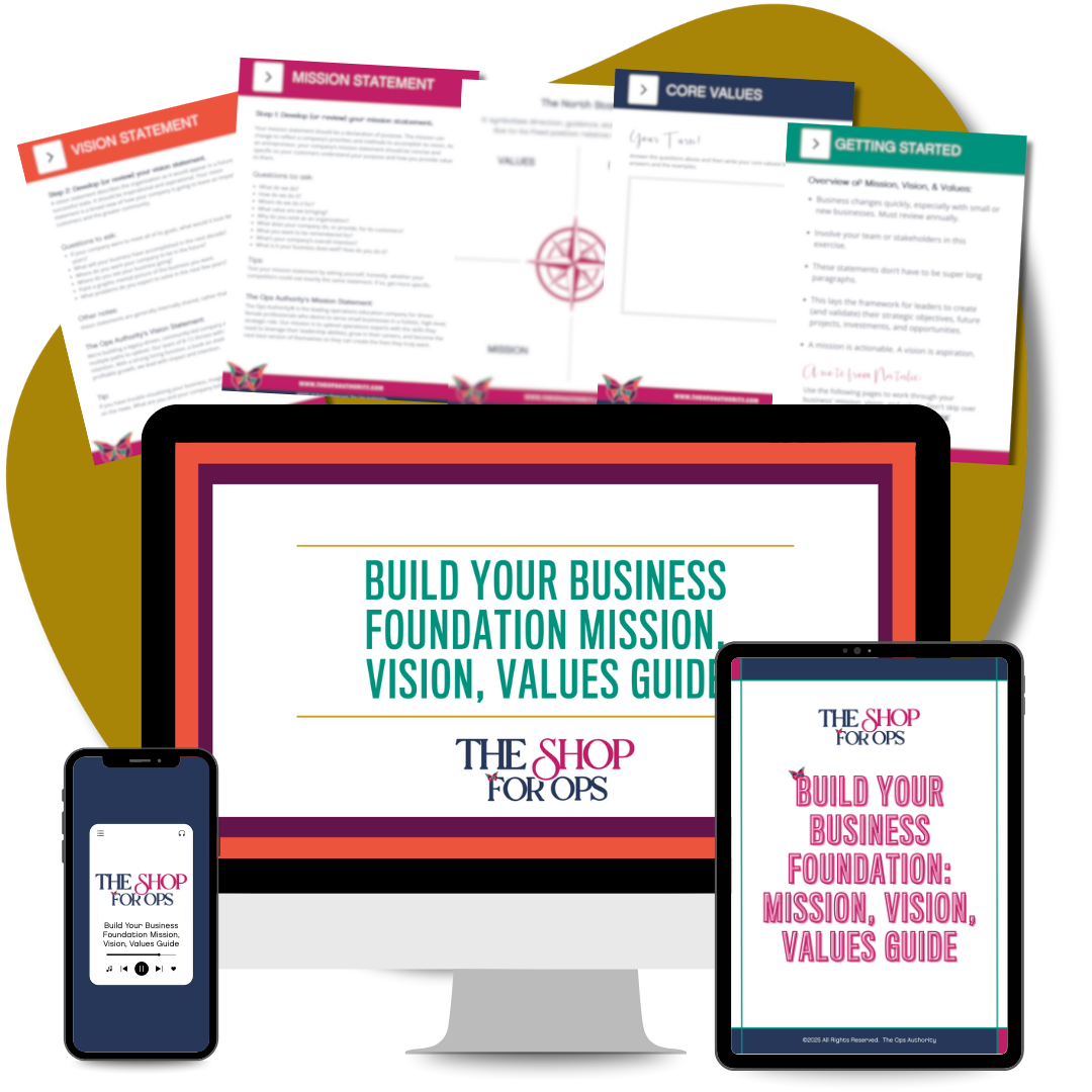 Build Your Business Foundation: Mission, Vision, Values Guide